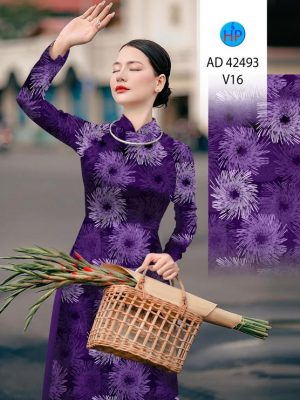 Vải Áo Dài Hoa In 3D AD 42493 18